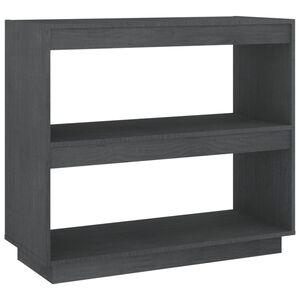 vidaXL B&uuml;cherregal Grau 80x35x71 cm Massivholz Kiefer