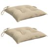 vidaXL Stuhlkissen 2 Stk. Beige 40x40x7 cm Oxford-Gewebe