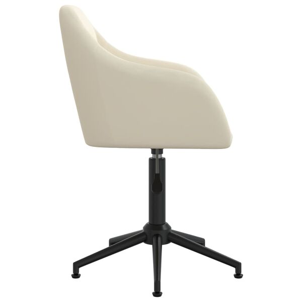vidaXL Esszimmerst&uuml;hle 6 Stk. Drehbar Creme Samt