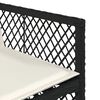 vidaXL 9-tlg. Garten-Essgruppe mit Kissen Schwarz Poly Rattan