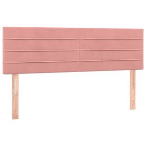vidaXL Kopfteile 2 Stk. Rosa 72x5x78/88 cm Samt