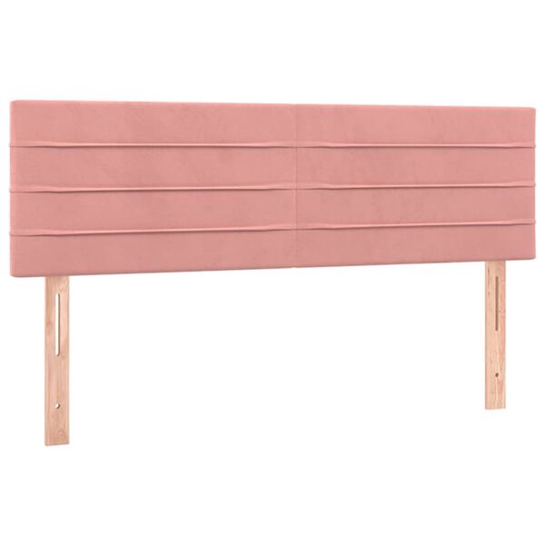vidaXL Kopfteile 2 Stk. Rosa 72x5x78/88 cm Samt