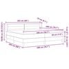 vidaXL Boxspringbett mit Matratze Dunkelgrau 200 x 200 cm Stoff