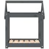 vidaXL Hundebett Grau 61x50x70 cm Massivholz Kiefer