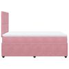 vidaXL Boxspringbett mit Matratze Rosa 120x190 cm Samt