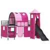vidaXL Kinderloftbett Schwarz und Pink 79,5 x 200 cm Metall