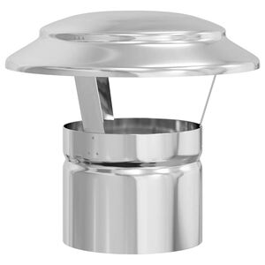 vidaXL Regenabdeckung Schornstein Silber 20 x 20 x 18 cm Edelstahl