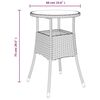 vidaXL 3-tlg. Garten-Essgruppe mit Kissen Grau Poly Rattan und Glas
