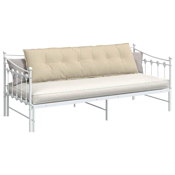 vidaXL R&uuml;ckenkissen Creme 180 x 19 x 50 cm Stoff