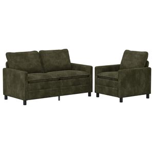 vidaXL Sofa Set 2 pcs Gr&uuml;n Polyester