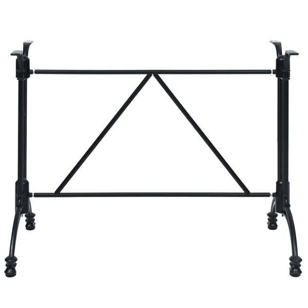 vidaXL Bistrotisch-Gestell Schwarz 93x60x72 cm Aluminiumguss