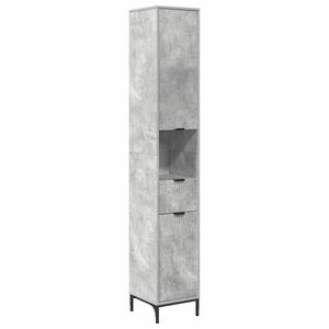 vidaXL Badezimmerschrank mit Schubladen Beton Grau 31,5 x 33 x 190 cm