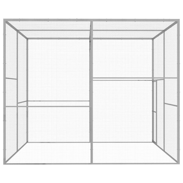 vidaXL Katzenkäfig 3x3x2,5 m Verzinkter Stahl
