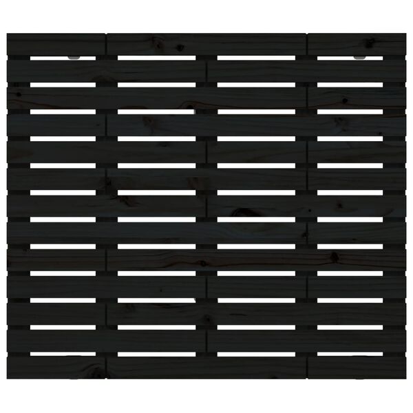 vidaXL Wand-Kopfteil Schwarz 106x3x91,5 cm Massivholz Kiefer