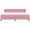 vidaXL Boxspringbett mit Matratze Rosa 200 x 200 cm Polyester