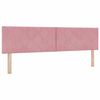 vidaXL Boxspringbett mit Matratze mit Kopfteil Rosa 180 x 200 cm Samt