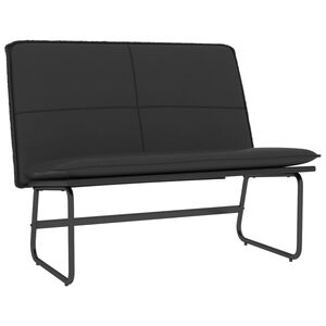 vidaXL Sitzbank Schwarz 100x75x76 cm Kunstleder