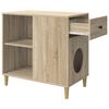 vidaXL Katzenhaus Sonoma 72 x 42,5 x 70 cm Holzwerkstoff