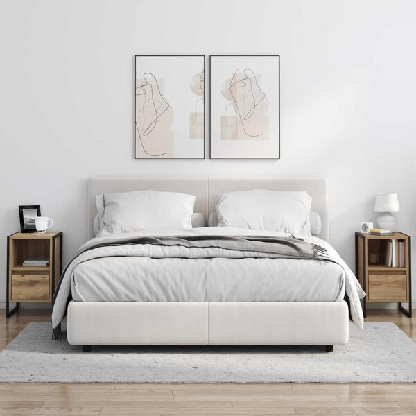 vidaXL Nachttisch Kunsthandwerk Eiche 39,5 x 30 x 50 cm Holzwerkstoff