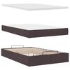vidaXL Ottoman-Bett mit Matratze & LEDs Dunkelbraun 120x190 cm Stoff