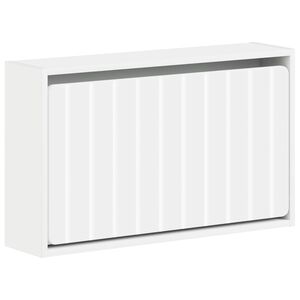 vidaXL Wandmontierter Schuhschrank ZWOLLE 71 x 17 x 43 cm Wei&szlig;