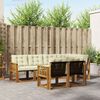 vidaXL Outdoor-Sofagarnitur mit Kissen 7 pcs Natur und Creme