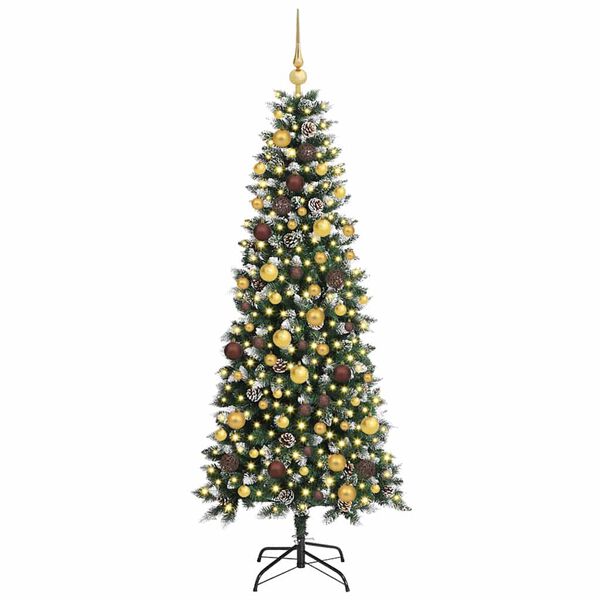 vidaXL K&uuml;nstlicher Weihnachtsbaum mit 300 LEDs mit St&auml;nder Gr&uuml;n 180 cm
