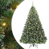 vidaXL K&uuml;nstlicher Weihnachtsbaum mit 300 LEDs Gr&uuml;n 240 cm PE und PVC