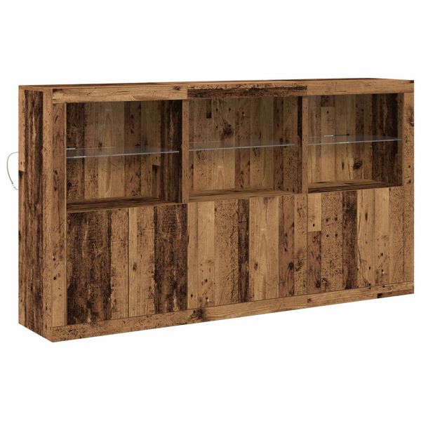 vidaXL LED-Sideboard Altholz 181,5 x 37 x 100 cm Holzwerkstoff