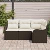 vidaXL Gartensofa-set Braun Poly-Rattan