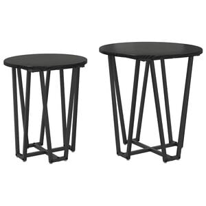 vidaXL Beistelltisch-Set 2 stk. Schwarz Eichen-Optik 50 x 50 x 50,5 cm