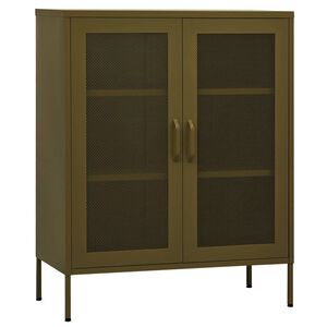 vidaXL Lagerschrank Olivgr&uuml;n 80x35x101,5 cm Stahl