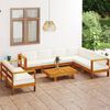 vidaXL 8-teiliges Garten-Lounge-Set mit Kissen 100 x 60 cm Akazienholz