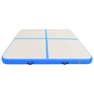 vidaXL Aufblasbare Gymnastikmatte mit Pumpe 200x200x10 cm PVC Blau