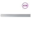 vidaXL Raseneinfassung 10 Stk. 10 x 103 cm Verzinkter Stahl Silber