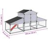 vidaXL Hühnerstall mit Freilaufgehege und Nistkasten Aluminium