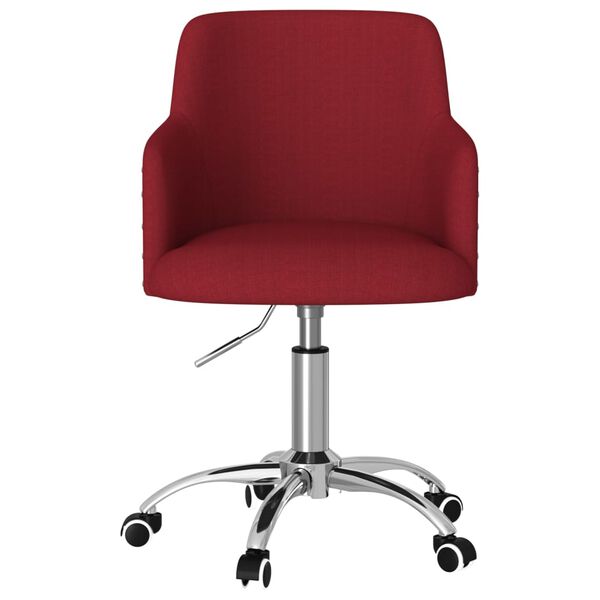 vidaXL Esszimmerstuhl Drehbar Weinrot Stoff