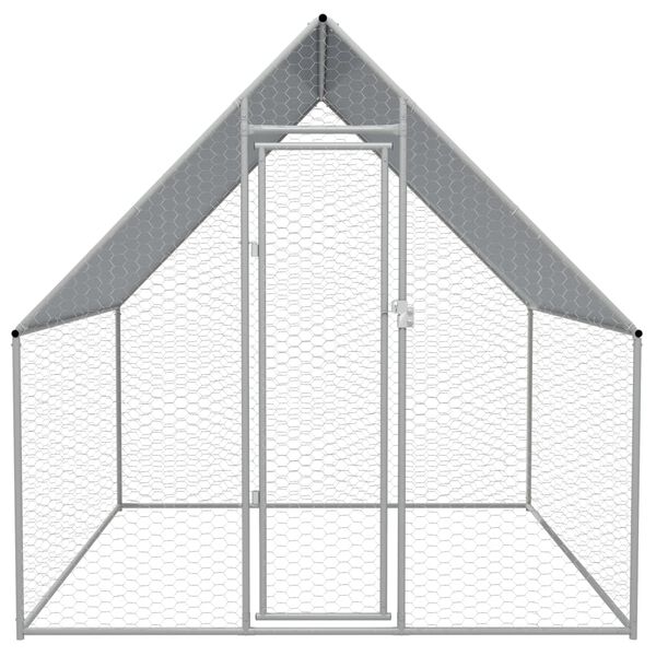 vidaXL Outdoor-H&uuml;hnerk&auml;fig 2x2x1,92 m Verzinkter Stahl