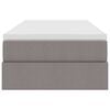 vidaXL Aufbewahrungsbett mit Matratze Taupe 90 x 200 cm Polyester