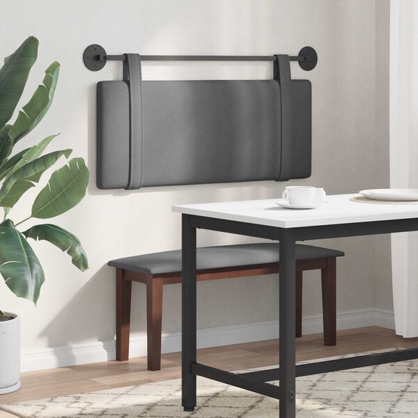 vidaXL H&auml;ngevorderseite Wandmontiert Dunkelgrau 110 x 55 x 5 cm Stoff