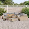 vidaXL Garten-Sofa-Set mit Kissen 13 pcs Beige und Hellgrau