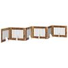 vidaXL Klappbares Hundetor mit St&auml;ndern 6 stk. Altholz 482 cm