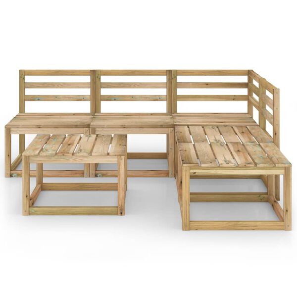 vidaXL 6-tlg. Garten-Lounge-Set Gr&uuml;n Impr&auml;gniertes Kiefernholz