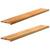 vidaXL Fensterb&auml;nke 2 Stk. Hellbraun 160x30x2 cm Massivholz Eiche
