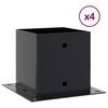 vidaXL Pfostentr&auml;ger Quadrat 4 Stk. 141x141 mm Stahl Pulverbeschichtet