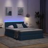 vidaXL Bett mit Stauraum und LED Blau 140 x 190 cm Polyester