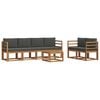 vidaXL Outdoor-Sofagarnitur 7 stk. Natur und Anthrazit