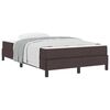 vidaXL Boxspringbett mit Matratze Dunkelbraun 120 x 190 cm Stoff