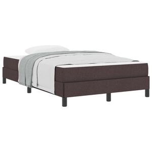 vidaXL Boxspringbett mit Matratze Dunkelbraun 120 x 190 cm Stoff