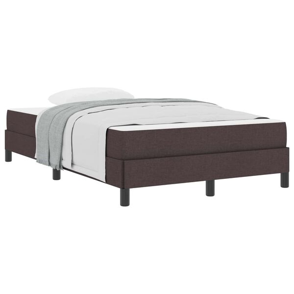 vidaXL Boxspringbett mit Matratze Dunkelbraun 120 x 190 cm Stoff